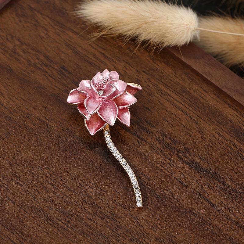 

Милый значок на лацкан в форме цветка, инкрустированный блестящими брошами для женщин, девушек, универсальная корсажная одежда, аксессуары, подарки