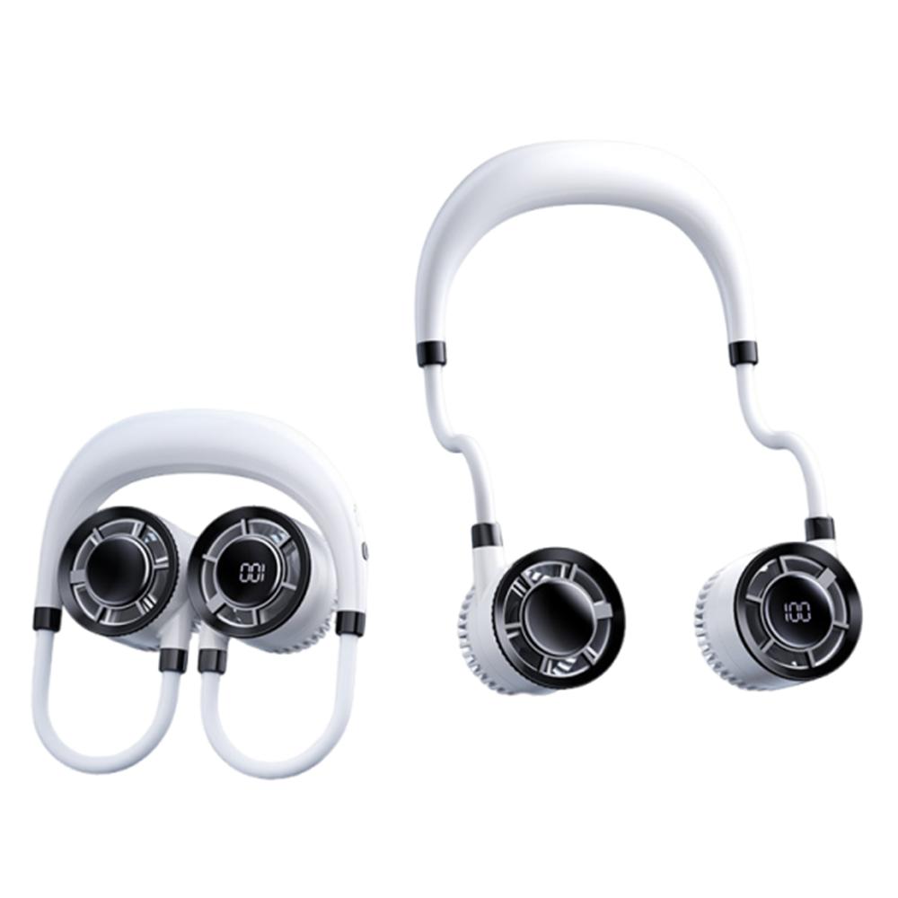 

Super Quiet Foldable Portable Fan 4 Speeds Adjustable Wearable Neckband Fan Sports
