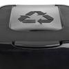 KADAX Trash Can Waste Container for Sorting 50L Bucket Black Container