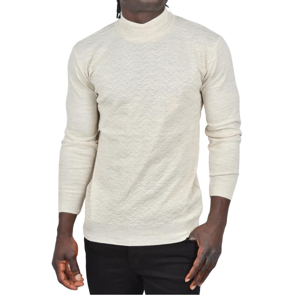 DeepSEA Rollkragenpullover mit halbem Rollkragen und Zickzackmuster, schmaler Schnitt, Rollkragenpullover 2505496