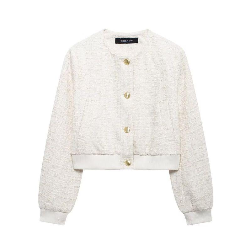Kaslead New Arrival Women's Clothing Fashion Style Stylish Simple and Versatile Texture Pilot Jacket 3046329