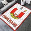 Pippi Longstocking Custom Name Carpet Rug for Living Room Bedroom Home Sofa Decoration,Kids play Non-slip Floor Mat
