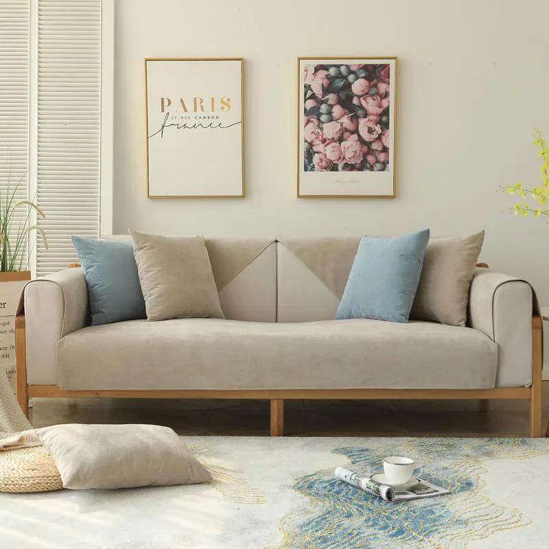 Four Seasons Universal Waterproof Sofa Cover Sofa Pet Changing Pad Nordic Modern Solid Color Non-slip Covers for Sofa Protective