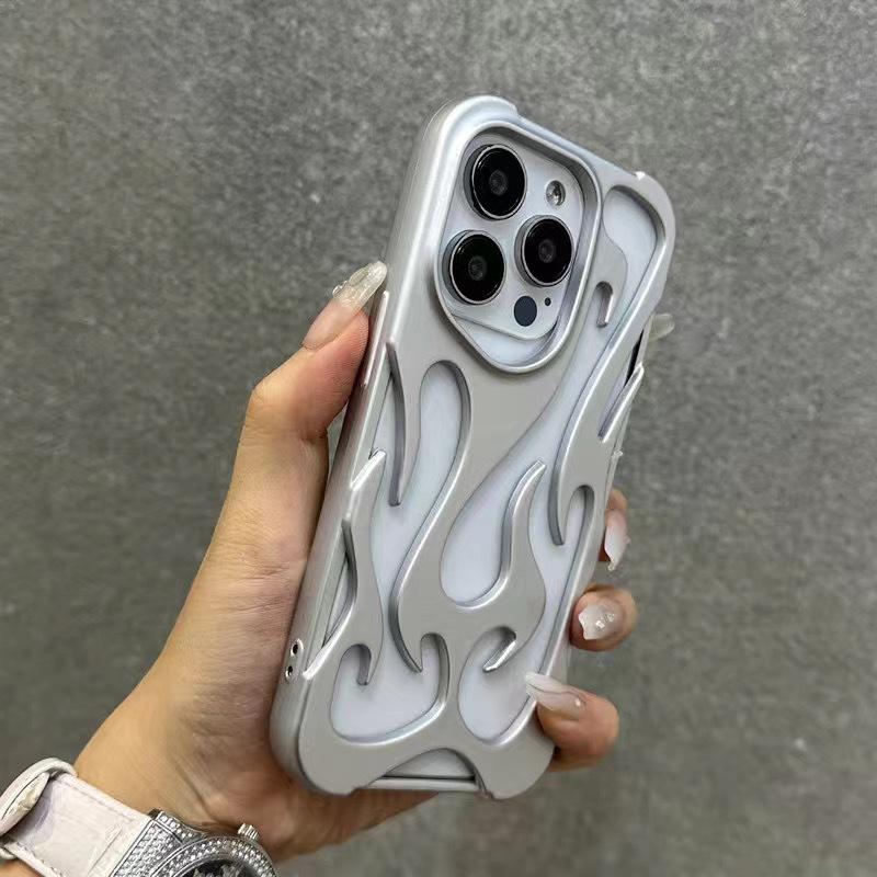 Suitable for Samsung S24ultra Mobile Phone Case Flame Hollow S23 Cooling S22 Breathable A55 A54 A16 A15