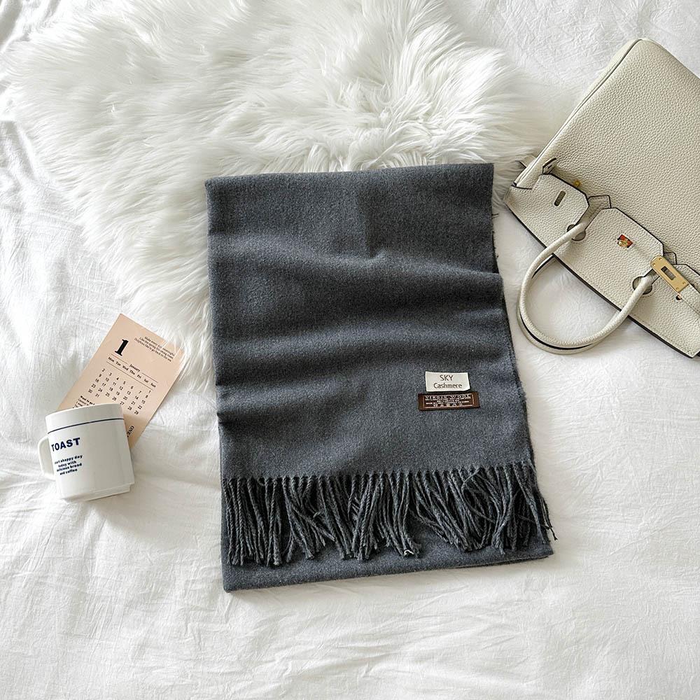 Mode Einfarbiger Schal Damen Winter Neuer Stil Imitationskaschmirschal Mehrfarbiger Warmer Schal Langer Schal