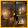 LED Night Light With Motion Sensor Light EU US Plug Socket Lamps Children Night Lights Wireless Wall Bedside Bedroom Night Lamp