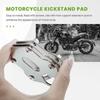 Silver Motorcycle Kickstand Pad Enlarger Base Accessory
