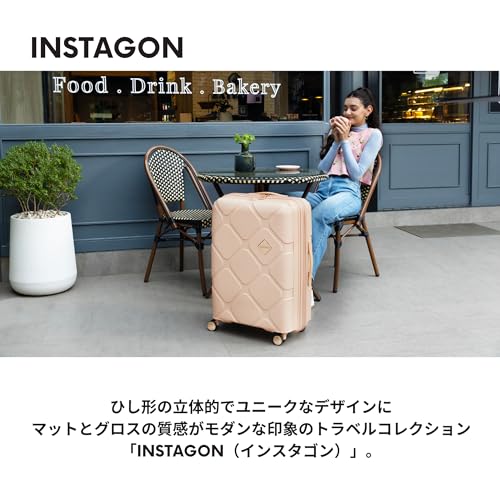 American Tourister Instagon Spinner 55/20 Expandable Suitcase, TSA Carry-on Approved, 35/42L, 55cm, 2.8kg, New Model - Peach Blossom