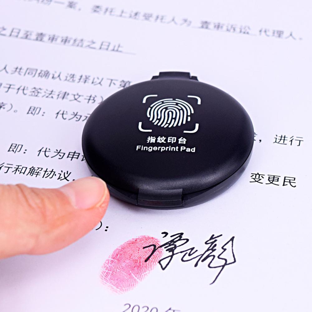 1pcs Fingerprint Stamp Pad Thumbprint Ink Pad For Notary Supplies Cards Security Fingerprint ID X8M7