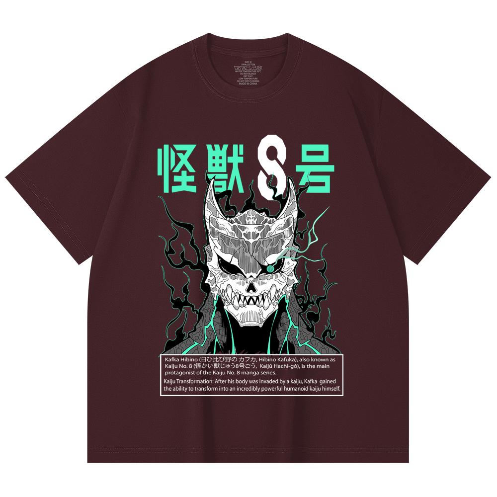 

230 Gsm 100% Cotton Kaiju No 8 V3 Print Unisex Heavy Cotton T Shirt 2XL