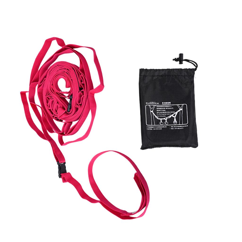 Polyester Travel Camping Lanyard With Lots Of Rings For Hanging Accessories Length Adjustable Hanger