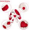 29cm Cartoon Animal Shape Plush Toy Stuffed Heart Long Eared Rabbit Bunny Doll Throw Pillow Stuffed Plush Rabbit Toys For Girls