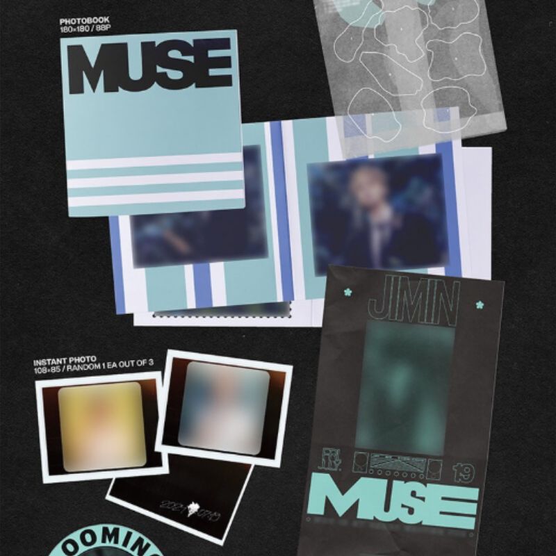 BTS Jimin MUSE Album 2 Types Set + 2 Bookmark Benefits | Full Package Set