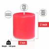 Paraffin Wax Scented Pillar Candles for Home Décor Smokeless & Dripless Candle (Rose - Red) Set of 3