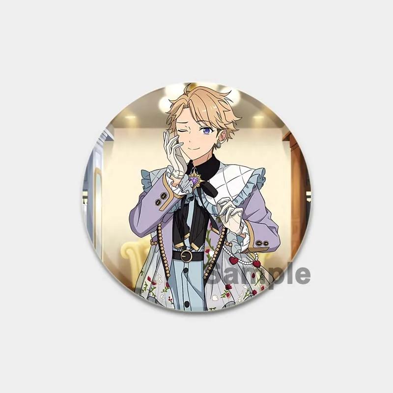 32/44/58mm Ensemble Stars Handgemachte Anstecknadel Rund Cartoon Lustig Einrastbare Broschen für Rucksack-Zubehör Anime Sammlerstück Abzeichen Hutdekoration