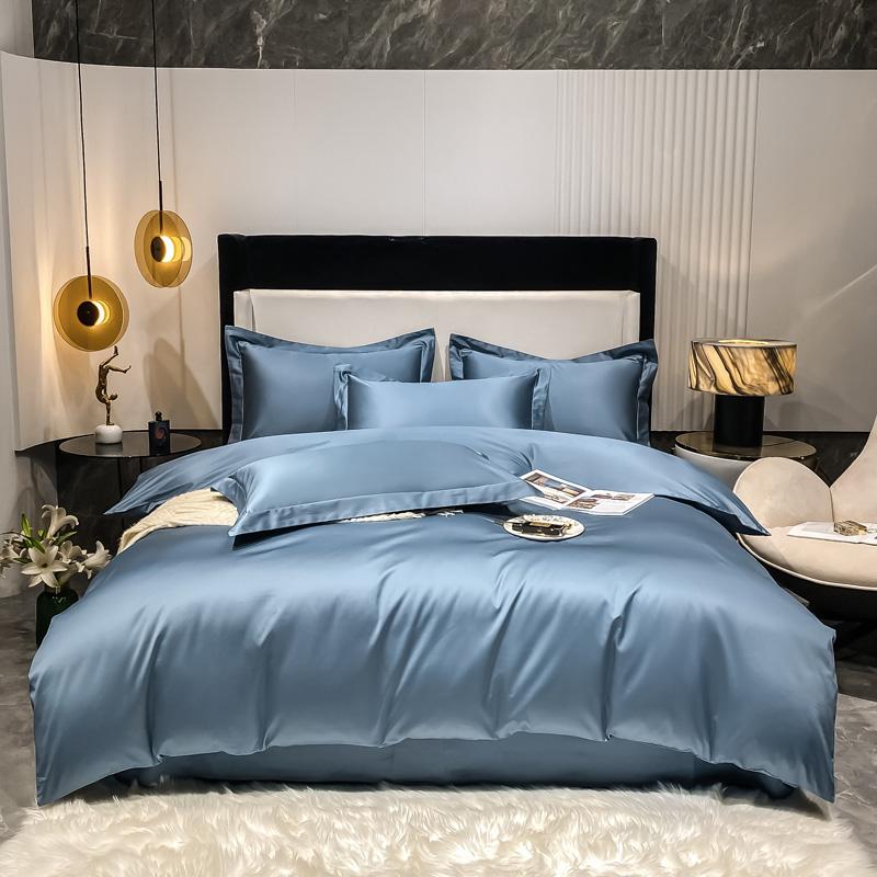 100% Egyptian Cotton Duvet Cover Luxury Solid Color Comforte Quilt Cover for Single Double Queen King Bed Soft Skin-friendly 1pc