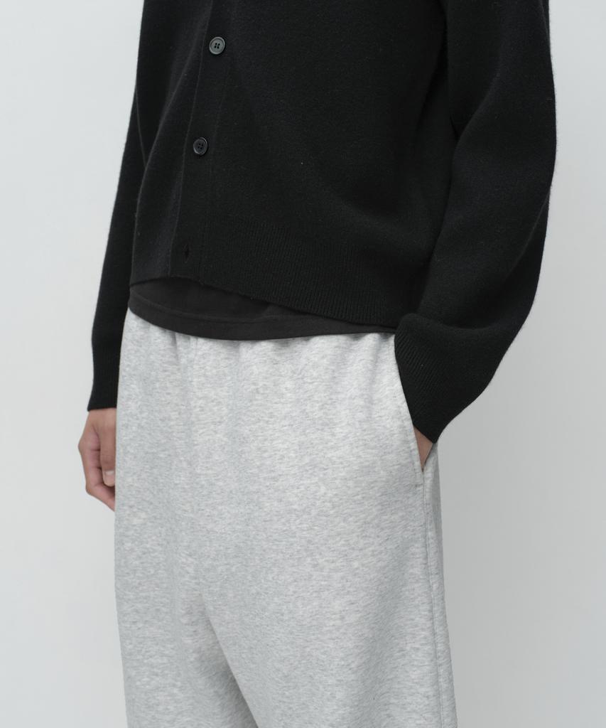 MUSINSA STANDARD Brushed Curved Sweatpants [Melange Light Gray]