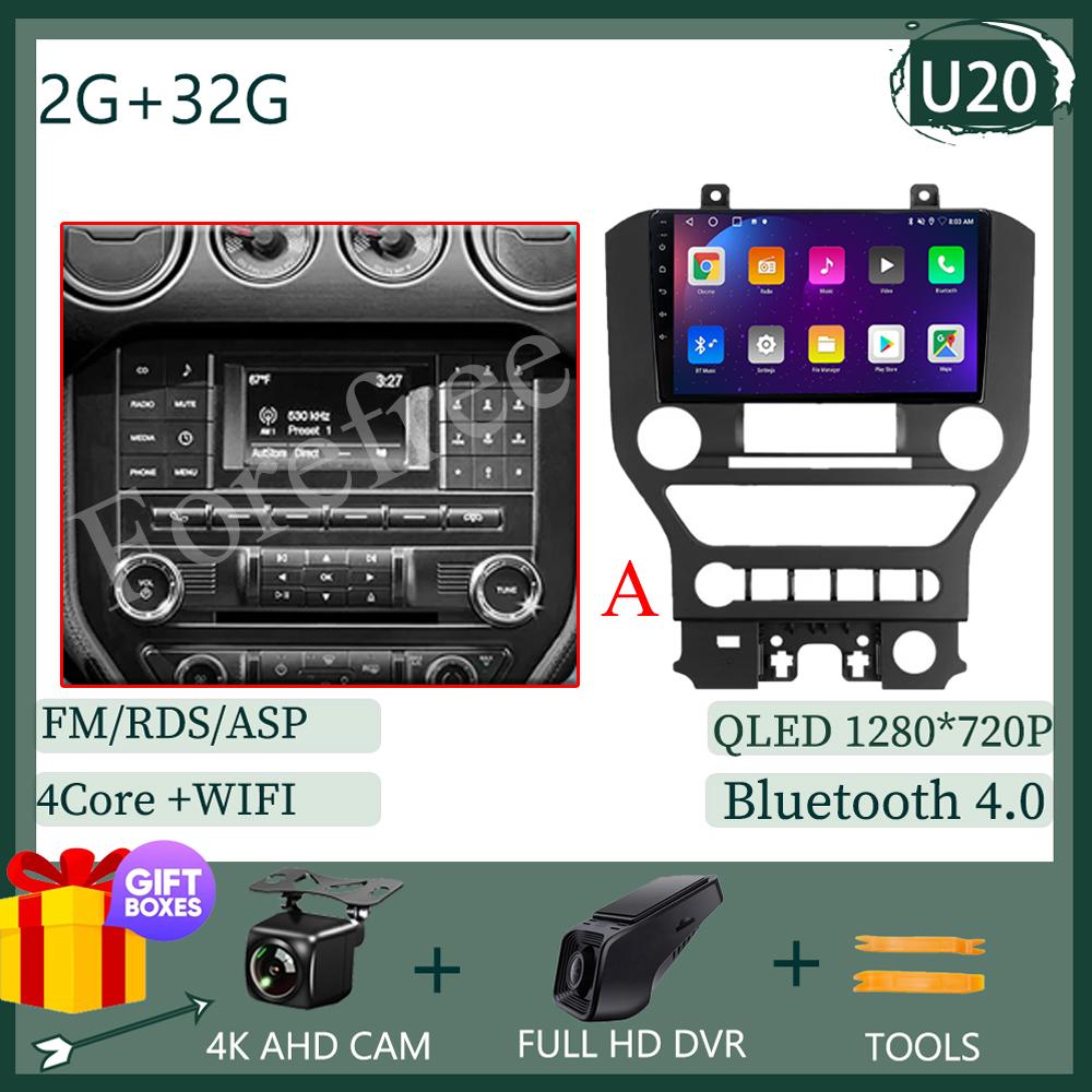 Android 14 For Ford Mustang 6 VI S550 2014 - 2025 Car Radio Multimedia Video Player Stereo Carplay Navigation GPS WIFI QLED DVD