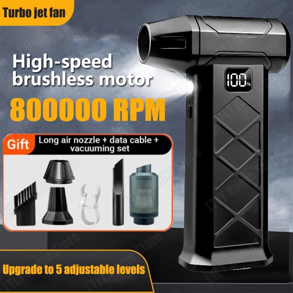 Kraftig Støvblåser 800000RPM Børsteløs Motor Utendørs Luftstøver Blåser Type-C Oppladbar Luftblåser Rengjøring PC Turbovifte