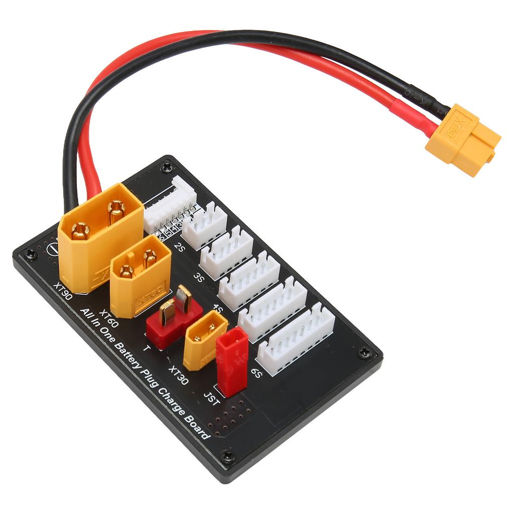 Lipo Battery Parallel Charging Board Five in One XT30 XT60 XT90 JST T Connector Multi Charger Plate for Imax B6 B6AC