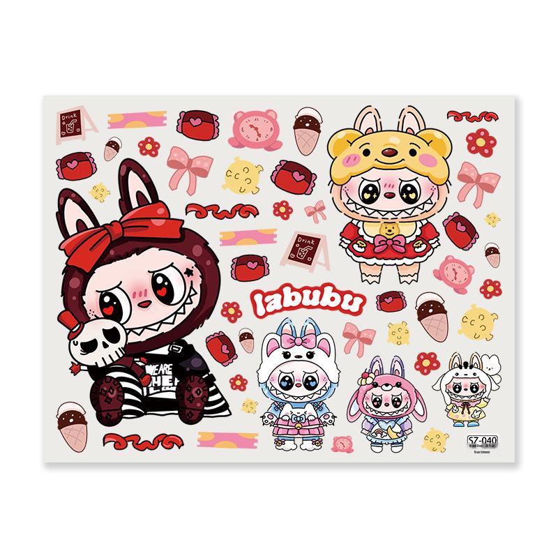 Adorable Cartoon Fabric Embossed Jelly Nail & Phone Stickers