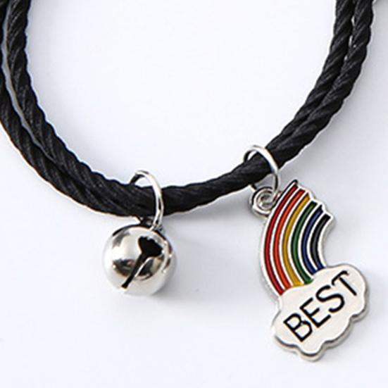 2 Bucăți Brățări Împletite Lucrate Manual Ajustabile Manoperă Fină Elastic Decor Dinozaur Decorează Minimalism Cuplu