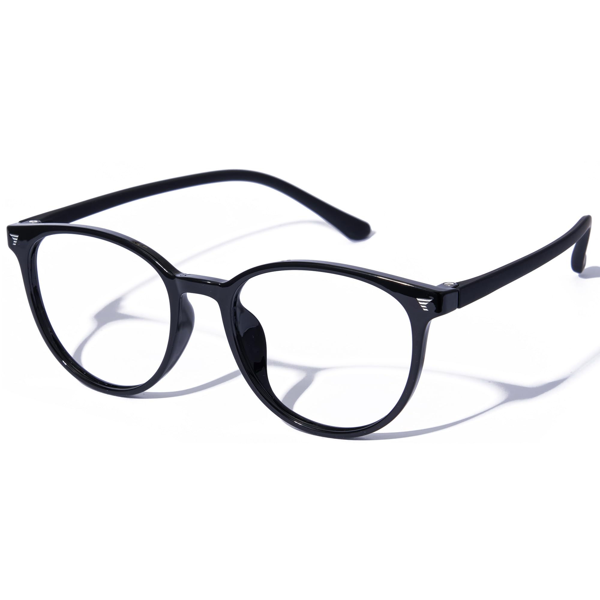 

Модные очки Cyxus Boston Blue Light UV 8350, Стильные, Блокирующие синий свет и УФ, Без диоптрий, Защитные, Стильные, Унисекс, (01-Черный)