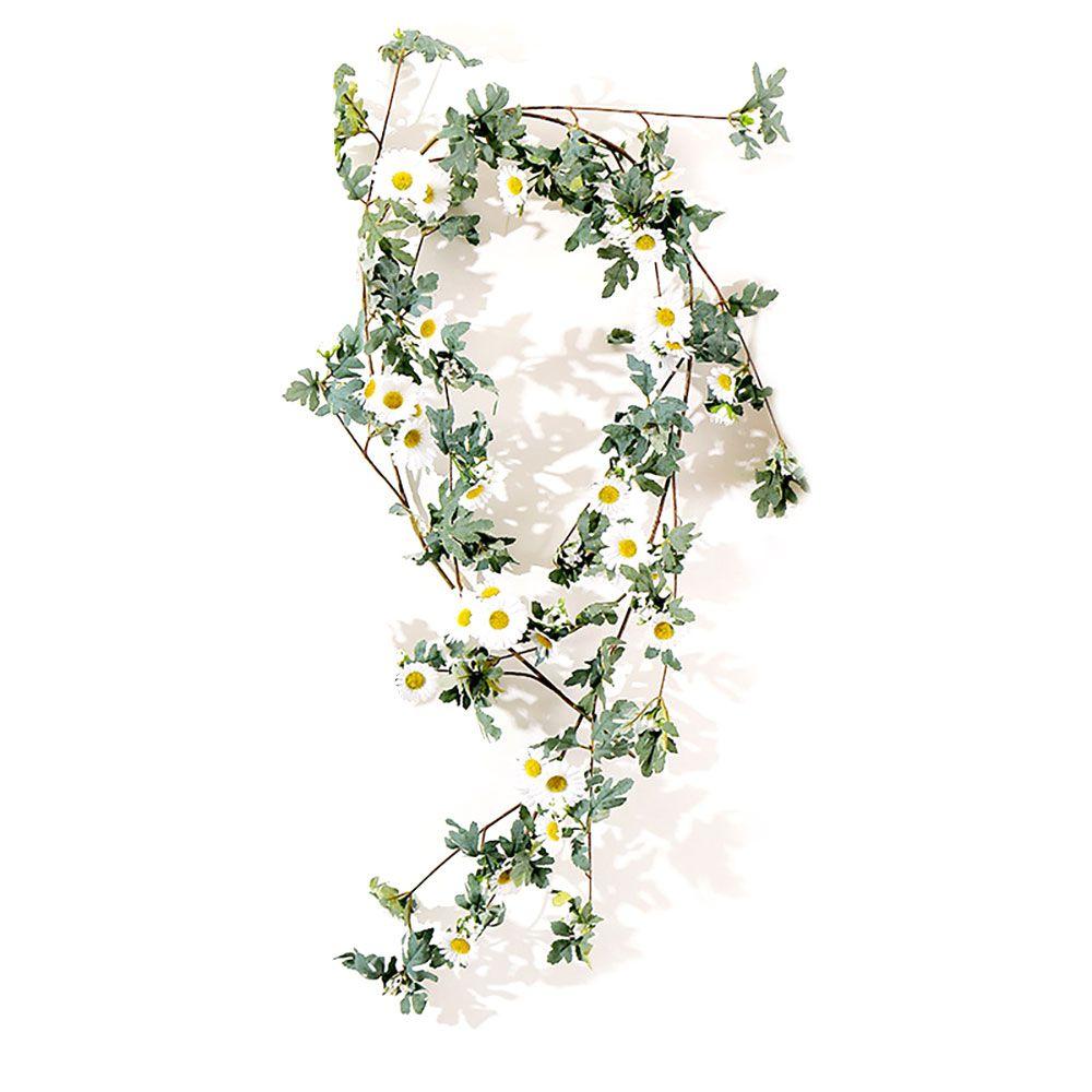 

61Heads Home Decor Товары для вечеринок Ромашка Настенная подвеска Цветы маргаритки Венок Рождественская гирлянда Искусственный подсолнух Ротанг белый