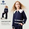Navigare Girl's Casual Collared Sweatshirt