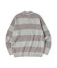 COMONINOZ Bold Stripe Collar Knit [Gray]