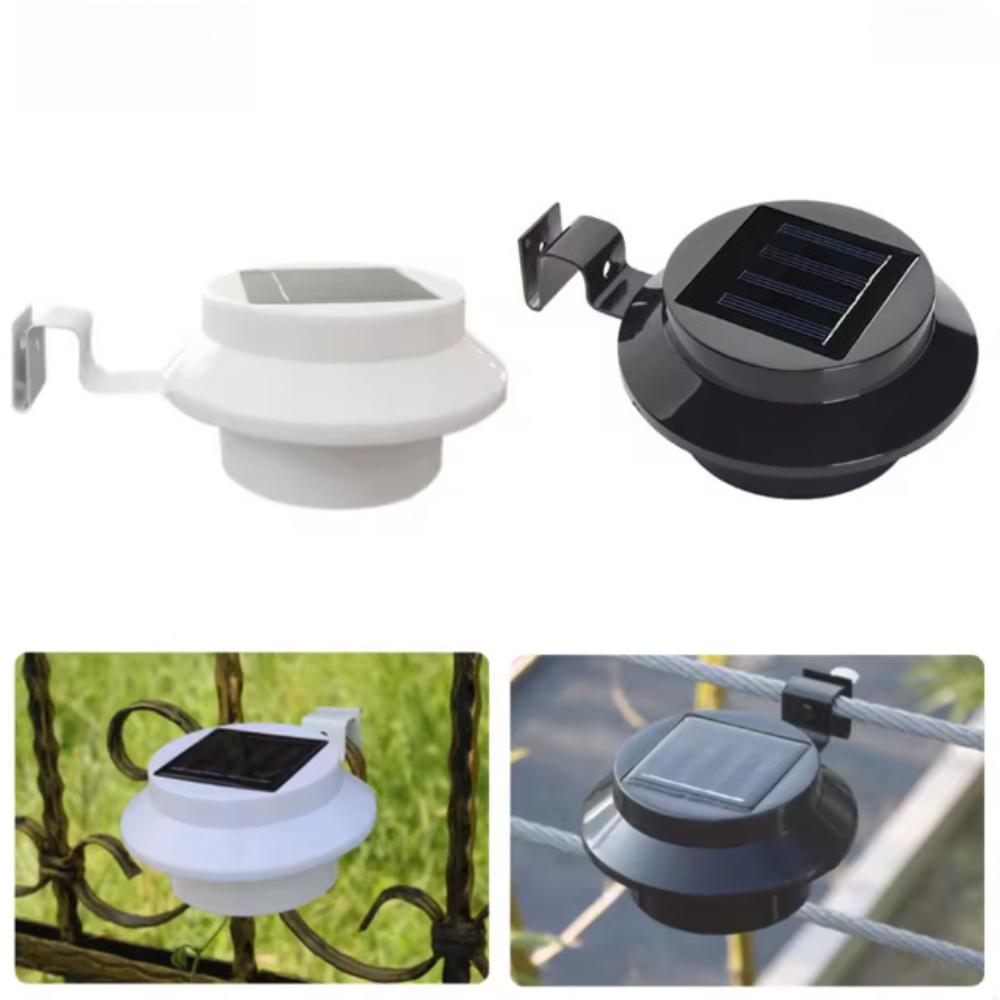 Solar Fence Lights Outdoor Solar Powered Lamps Waterproof LED Gutter Lights for Yard Garden Pathway Lighting Scene Night View