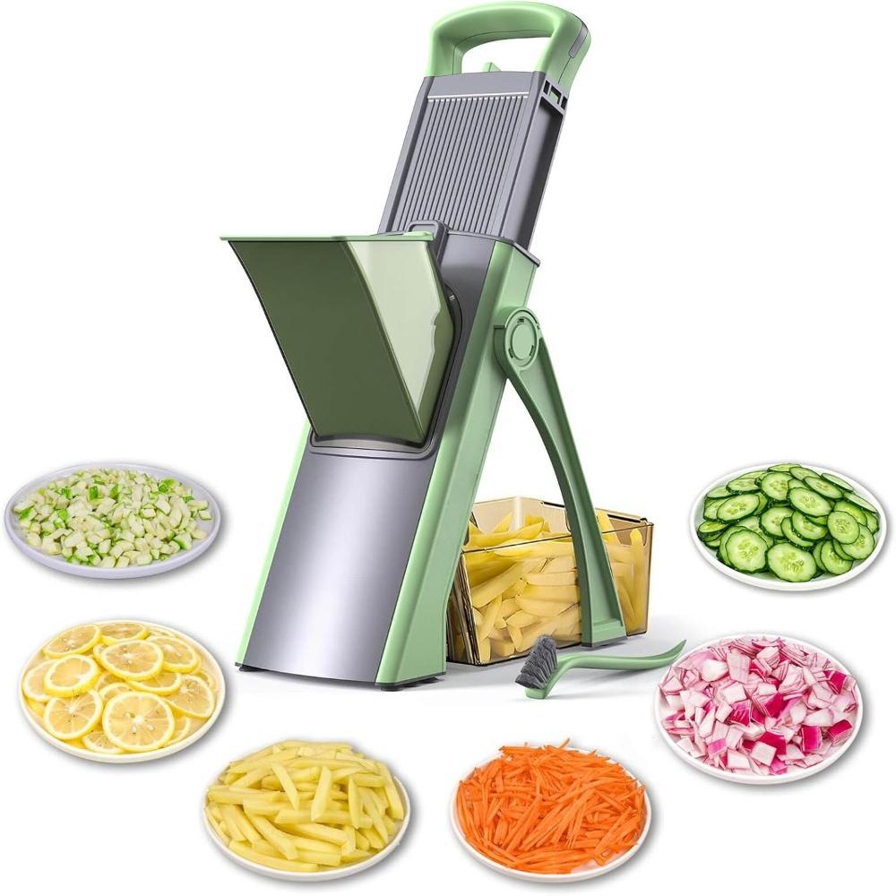 Upgrade Safe Mandoline Slicer Adjustable Vegetable Chopper Effortless Food Slicer Large Diameter Kitchen Chopping Artifact