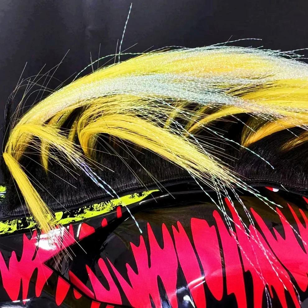 Mohawk Motorcycle Helmet Braids Decorations Wigs For Helmet Cockscomb Motocross Full Face Men Helmet Decors Hair Braids Stickers