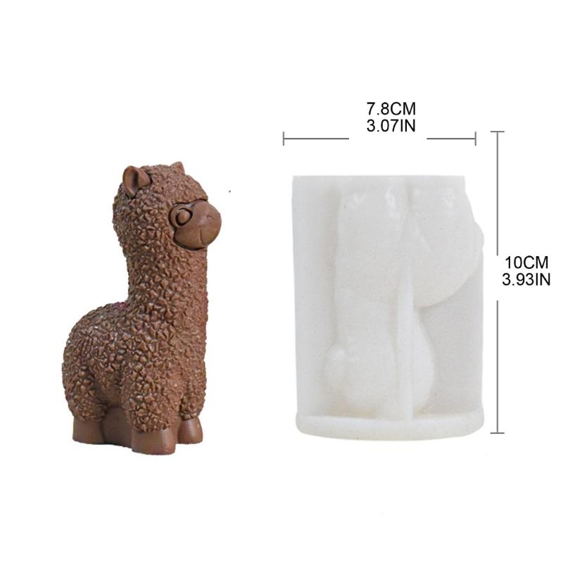 Cute Alpacas Silicone Mold DIY Epoxy Resin Molds Table Ornament Mould Soap Mold