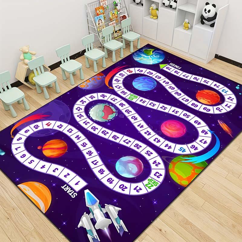 15 Size Snakes and Ladders Game Pattern Rug Carpets for Bedroom Living Room Mat Creative Door Mat Dressing Room Rugs Play Mats