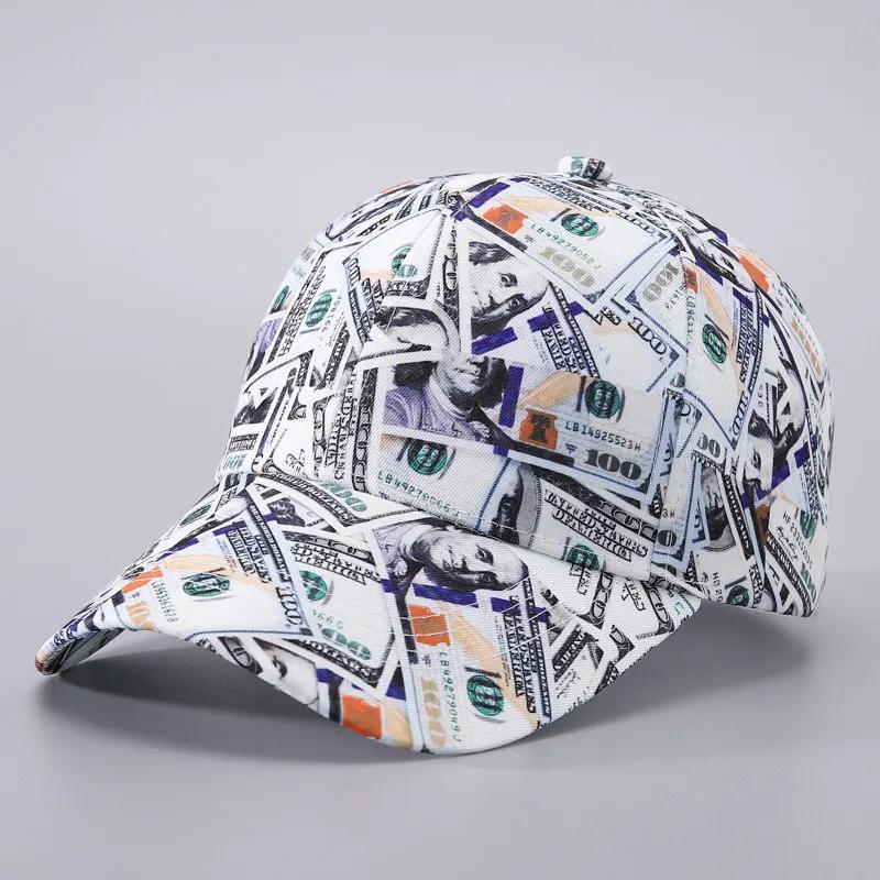 Spring and Summer Polyester Print Casquette Baseball Cap Adjustable Outdoor Snapback Hats for Men and Women 16