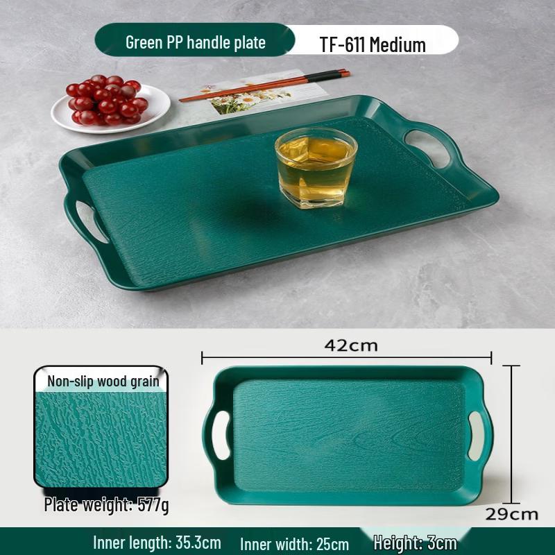Jingbaodi Commercial Plastic Serving Tray with Handles