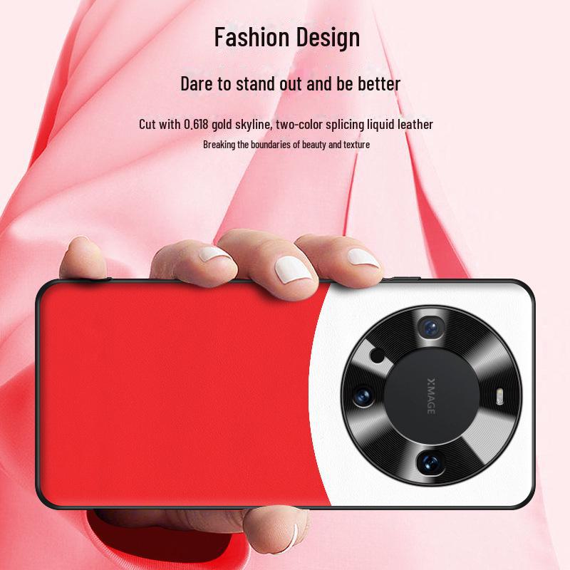 Liquid Leather Anti-fall Protective Cover for Huawei Mate60, One-by-one Shipping.