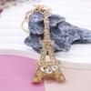 Moda Torre Eiffel Pedrería Colgante para Mujer Aleación Colgante de Coche Joyería Accesorios para Llaves Regalos para Niños Encanto para Bolso