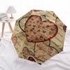 1pc Love Hearts Automatic Open/close Umbrella, 8-Rib Sturdy Structure, Artistic Pattern, Compact Design, Fashion Lovers L029