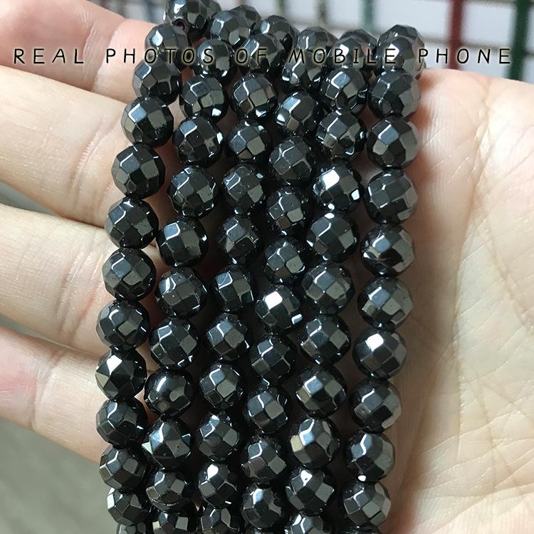 Faceted Black and Red Hematite Beads for DIY Jewelry Making