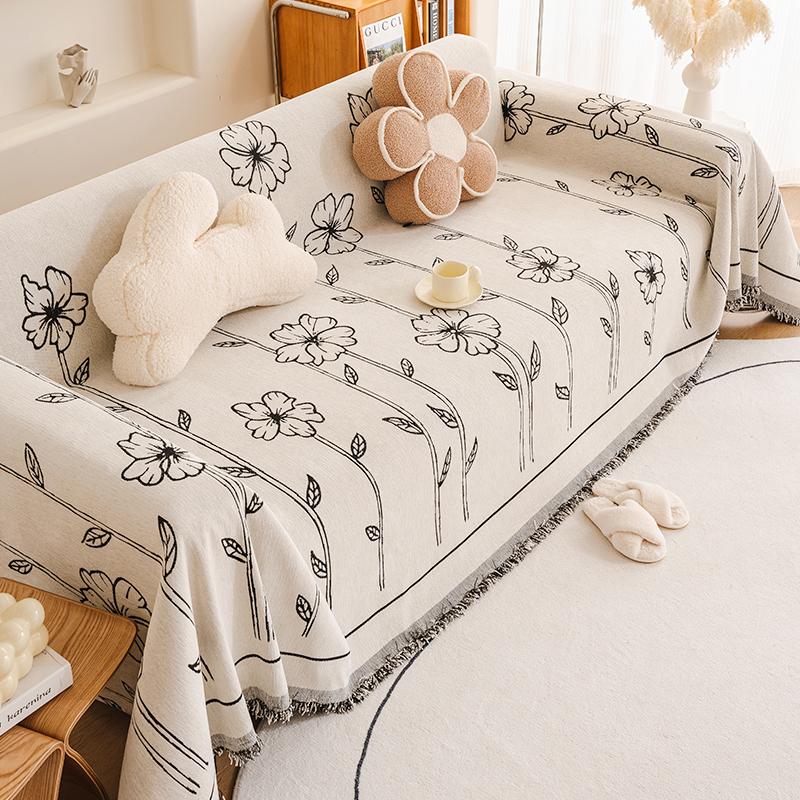 Four Seasons Universal Sofa Cushion Chenille Universal Sofa Cover Towel Full Covered Cover Anti-Scratching Cushion
