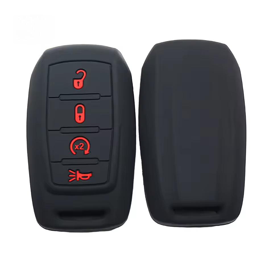 Silicone Key Case For Ram 1500 Dt / Trx / 2500 3500 Hd -, Soft Rubber Key Fob Cover Anti-Drop Protector 4/5/6 Buttons