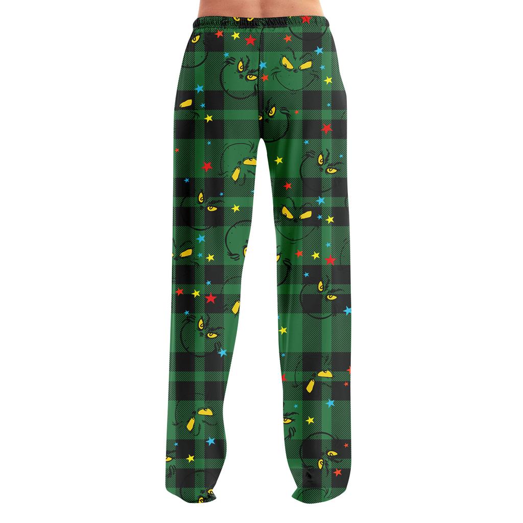 Pyžamové kalhoty Noční prádlo Ležérní Stahovací šňůrka Elastický pas Kalhoty Pohodlné Rovné Jóga Volné Kalhoty