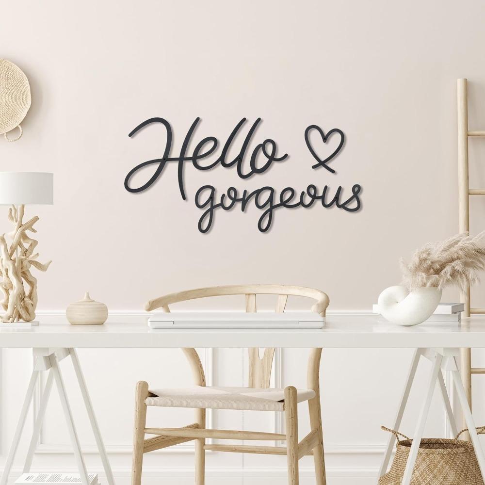 Farmhouse Metal Wall Decor, Rustic Iron Wall Art Sign for Living Room Bedroom Home