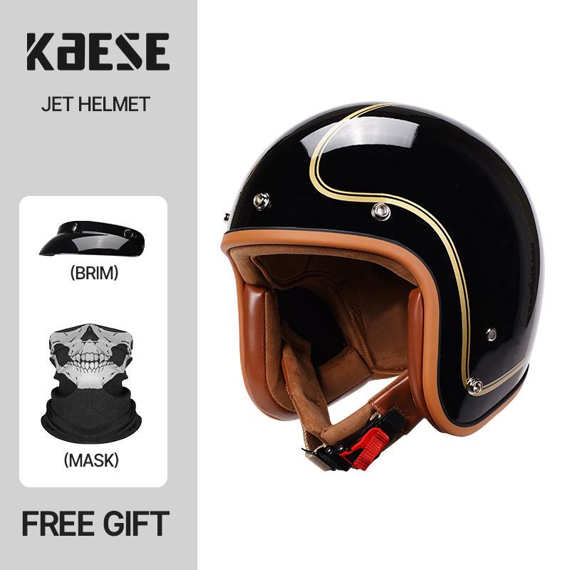 New Design Retro Motorcycle Helmet Open Face Helmet Scooter Helmets 3/4 Chopper Casco Moto Vintage Motorbike Helmets DOT ECE