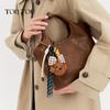 Toutou Women's Basket Bag, Shoulder Tote Bag, Crossbody Bag