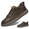 Brittisk stil Äkta läder Män Skor Trend Bekväma Casual Skor Mockasiner Män Flats Skor