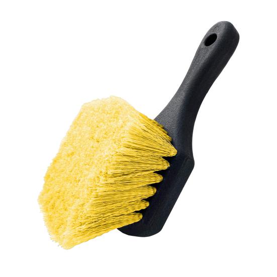 Car Wheel Cleaning Brush Short Handle Tire Rim Detail Brush for Vehicles Soft Triple Bristles Auto Cleaning Tools