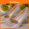 Tacchi Alti da Sposa Francesi Con Decorazioni in Cristallo Per Matrimoni e Occasioni Speciali